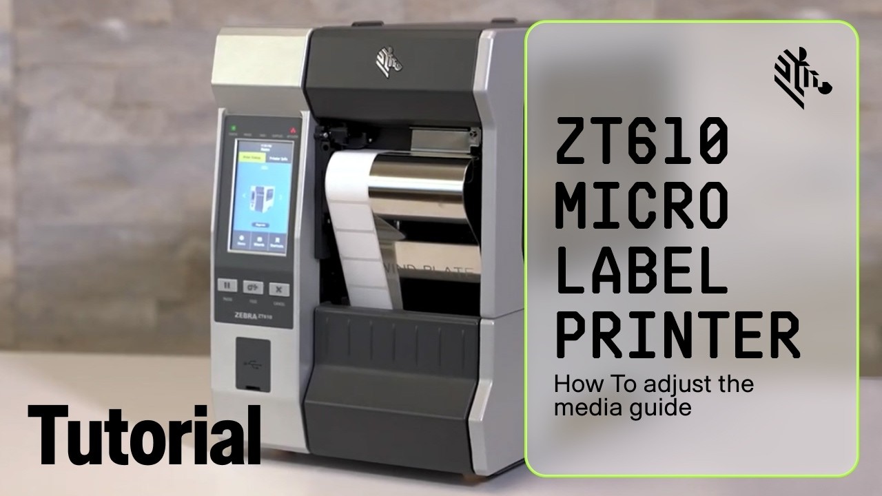 How To Adjust the Media Guide in the ZT610 600 dpi Micro Label