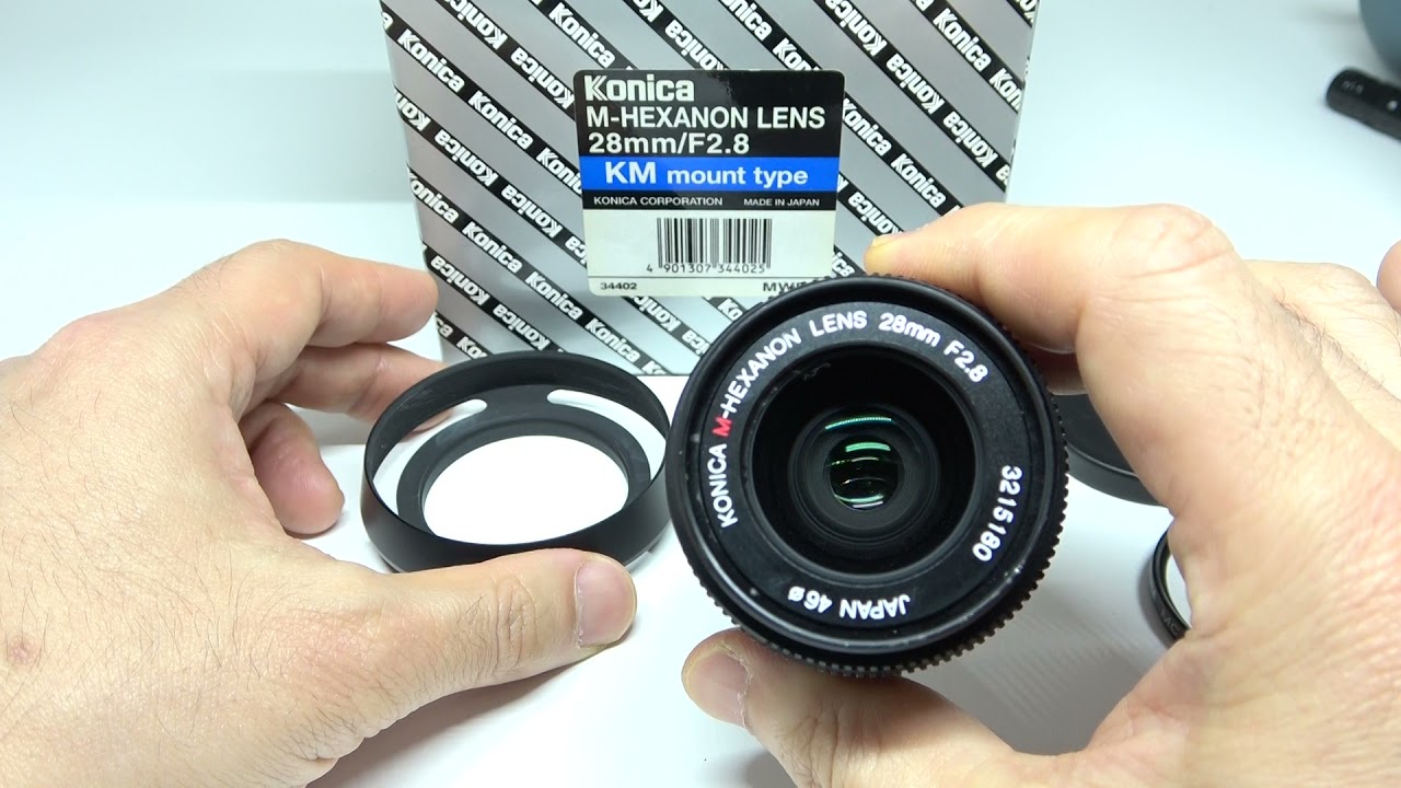 KONICA コニカ M HEXANON ヘキサノン 28mm F2.8 + 元箱一式 + フード