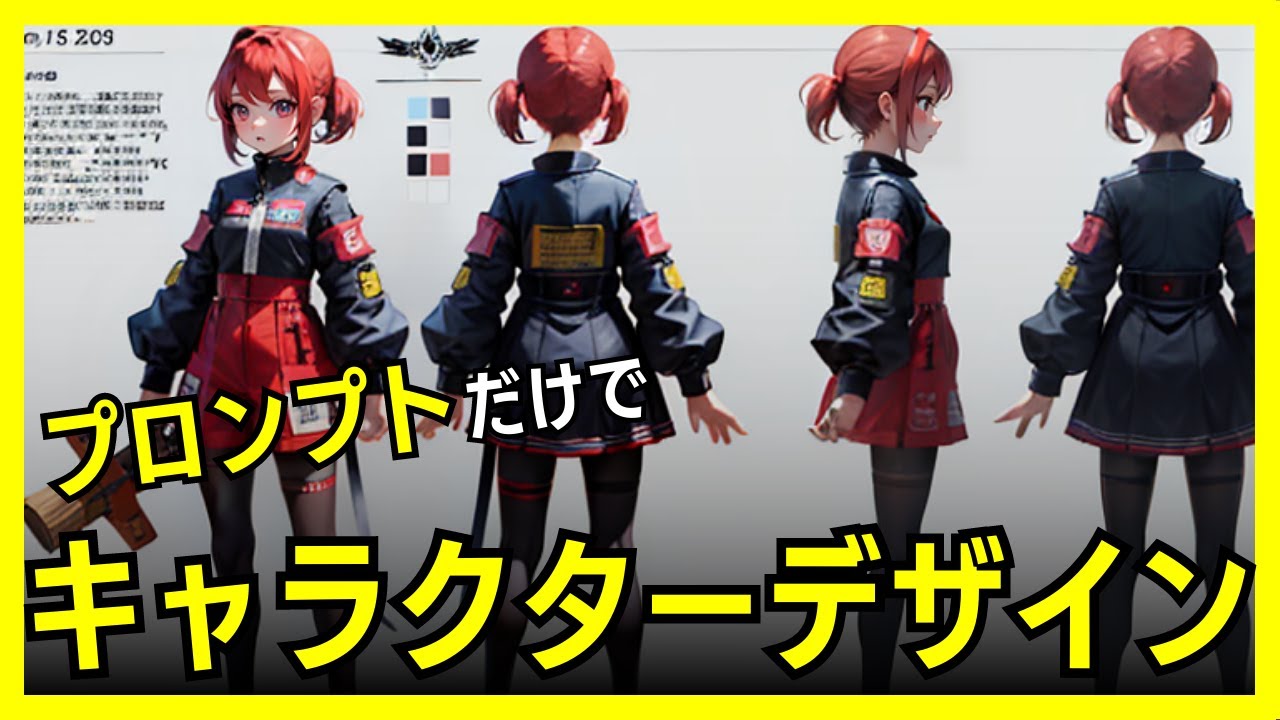 超簡単キャラデザ】Stable Diffusion｜プロンプトだけでキャラクター