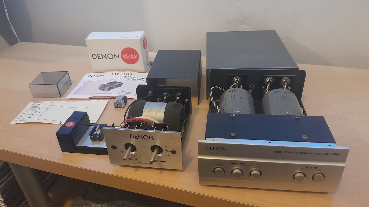DENON AU 320/340 Step Up Transformers. DENON DL-103 Metal Body