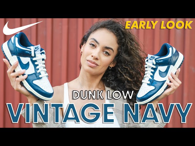 BEAUTIFUL! VINTAGE NAVY Nike Dunk Low EARLY LOOK On Foot Review