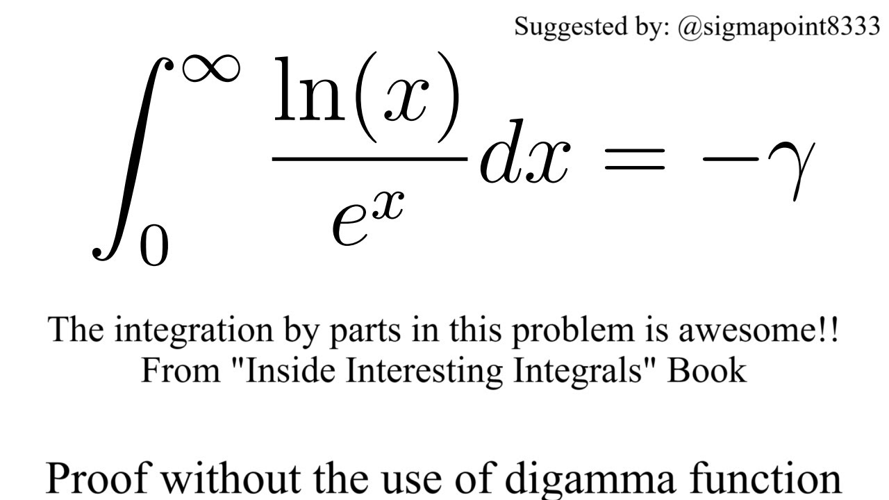 Integration by Parts in this problem is awesome - YouTube