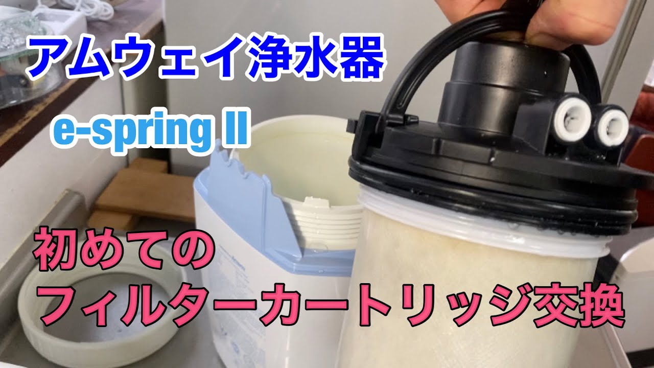 アムウェイ浄水器e-spring IIのフィルターカートリッジを新しいものと