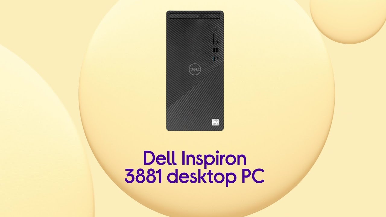 Dell Inspiron 3881 Desktop PC, 1 TB HDD & 256 SSD, Black | Product