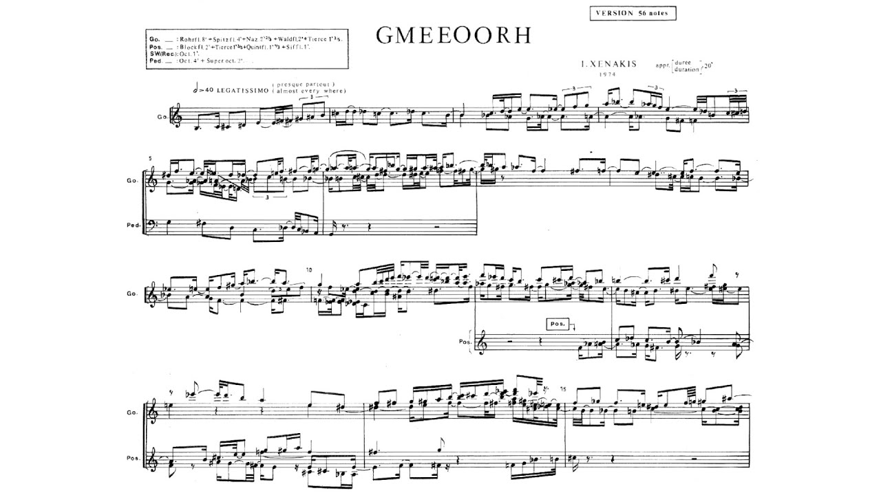 Iannis Xenakis - Mycenae Alpha (Audio + Score) - YouTube