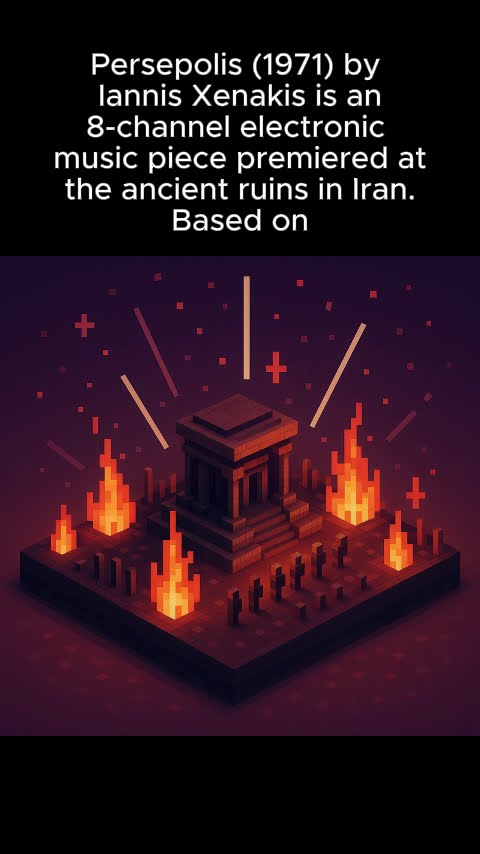 Persepolis (1971) by Iannis Xenakis is an 8-channel electronic