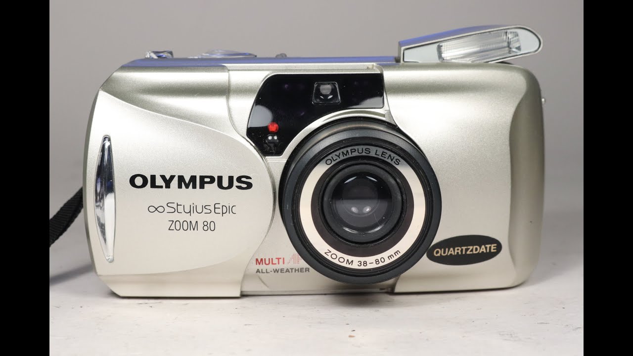 Olympus Infinity Stylus Epic Zoom 80 35mm film camera being tested
