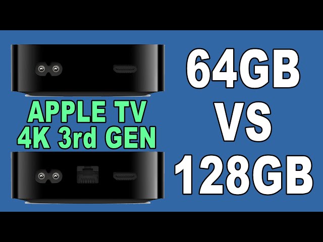 Apple TV 4K 3rd Generation 64GB WiFi vs 128GB WiFi + Ethernet