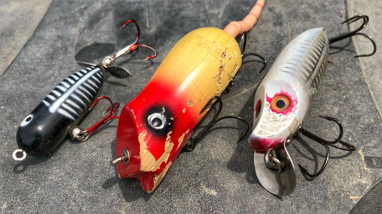 Heddon Head-on Basser & Basser No.8500 Series|Antique Heddon - YouTube