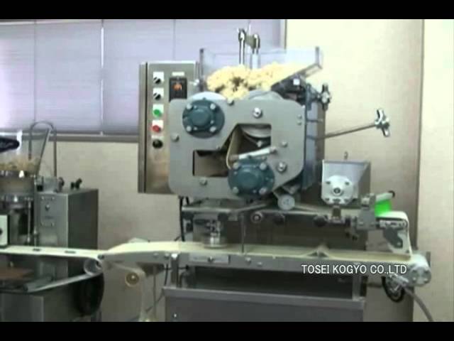 NS-21+KNF-21小規模餃子製造システム gyoza making system - YouTube