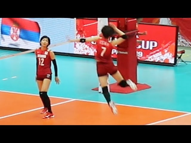 Spike Warm Up] Japan Women's National Team Slow Motion Playback