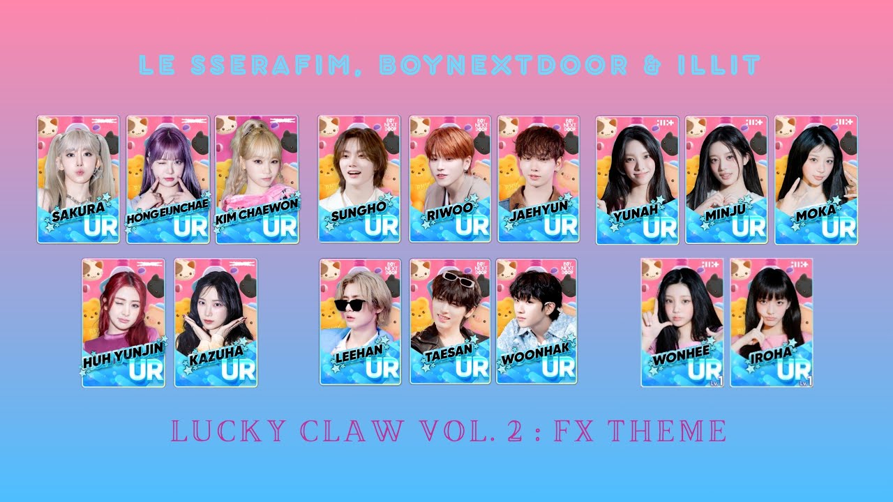 Rhythm Hive] Pull LE SSERAFIM, BOYNEXTDOOR, ILLIT & ENHYPEN 'Lucky