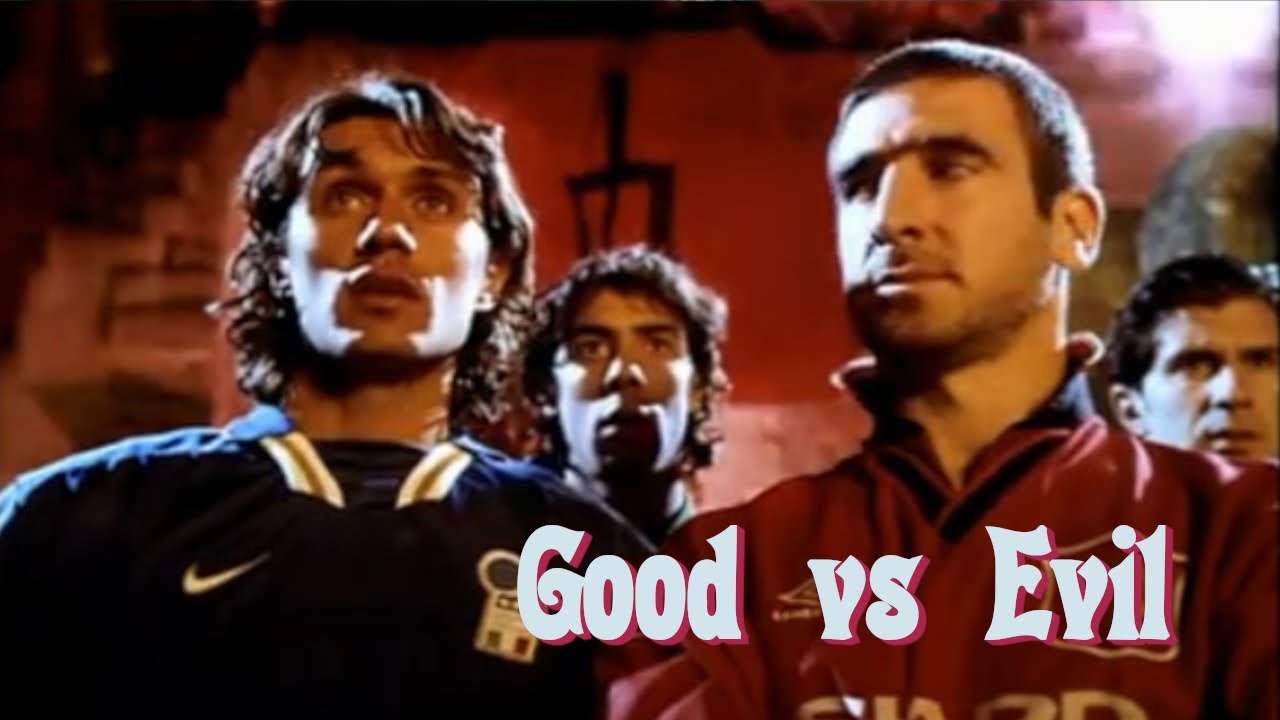 Nike Commercial Good vs Evil 1996 (Cantona,Davids,Figo,Maldini