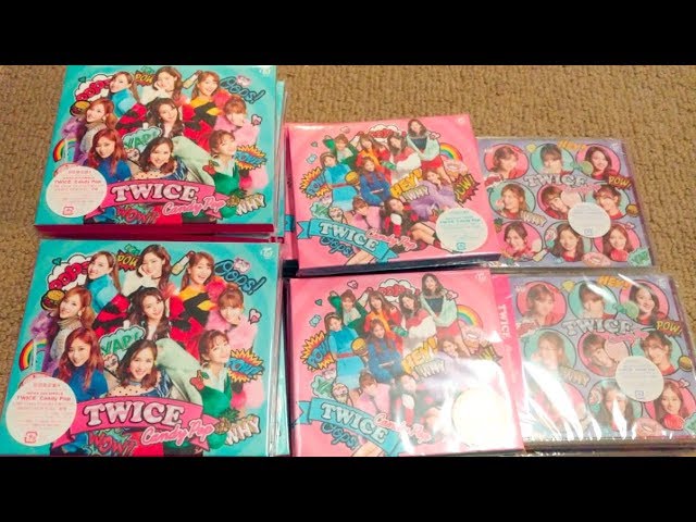 TWICE トゥワイス Candy Pop Album (3 Versions) Unboxing x60 - YouTube