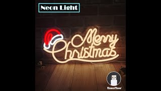 DENKO HOME（電光ホーム） LED ネオンサイン メリー クリスマス Merry