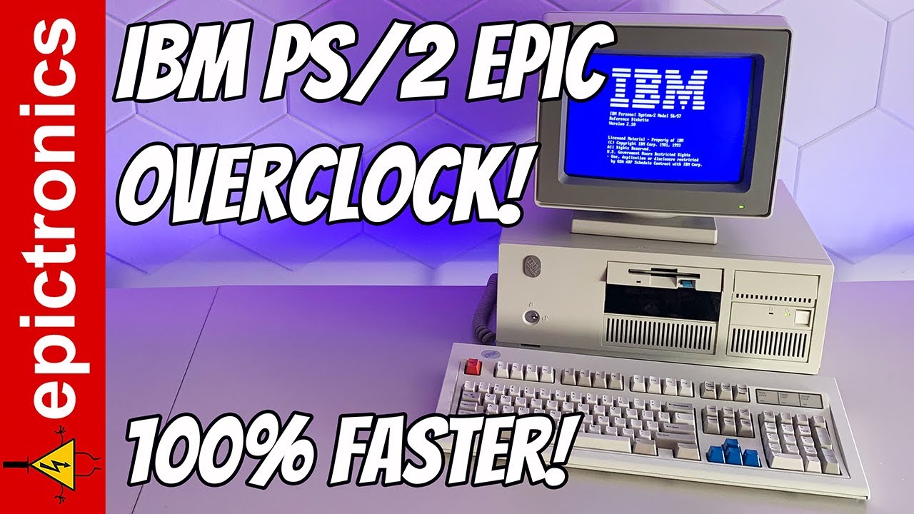 IBM PS/2 Model 57 massive overclock! (IBM 8557) - YouTube