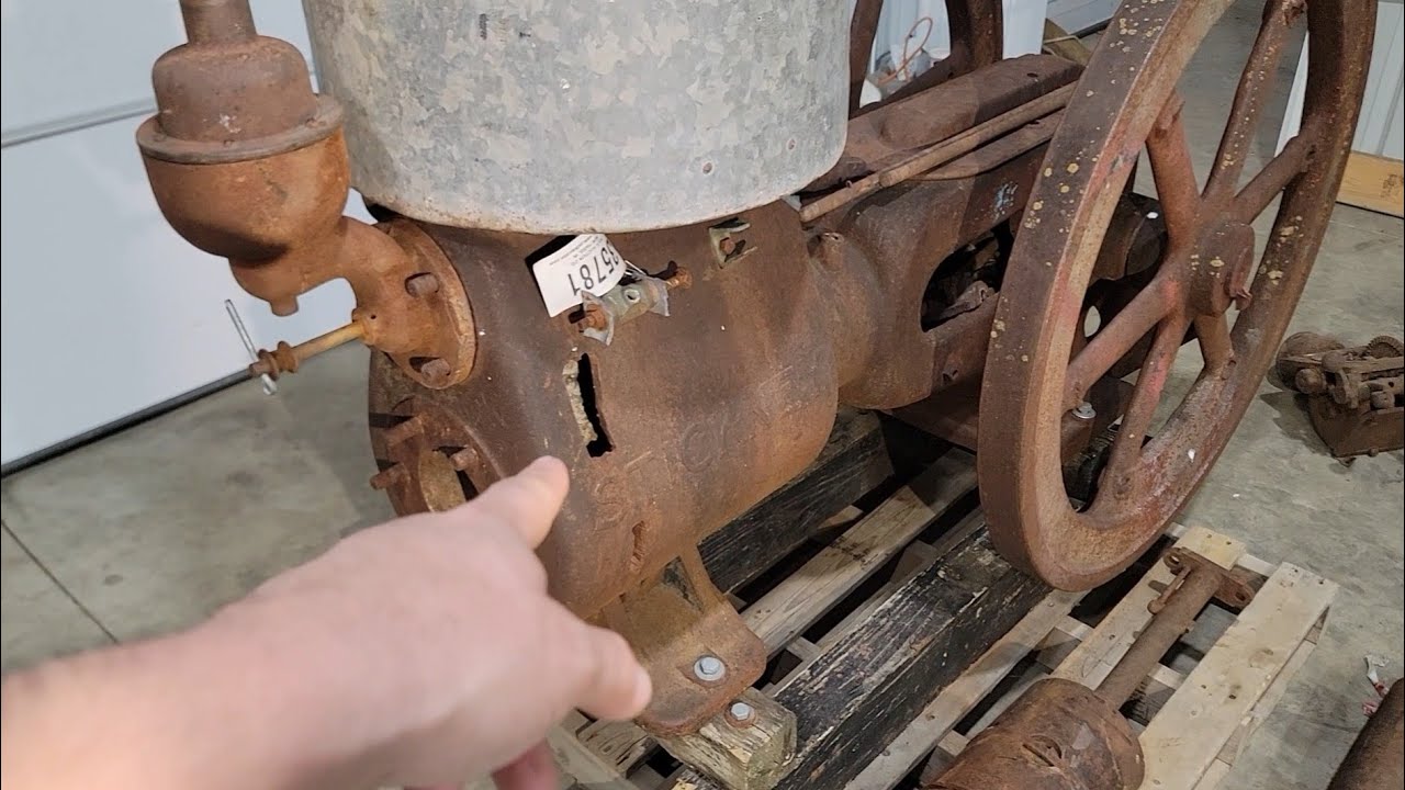One of the WEIRDEST antique single cylinder engines you will ever