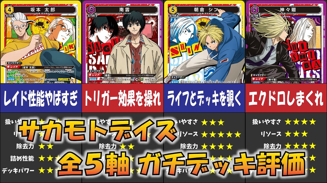 ユニオンアリーナ サカモトデイズ SR.R.U.C.AP(N)全て4コン デッキ