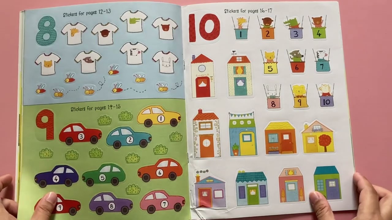 Usborne Get Ready for School First Numbers Sticker Book - YouTube