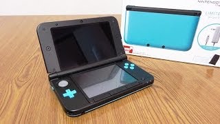 Nintendo 3DS XL Limited Pack Turquoise And black Unboxing - ASMR