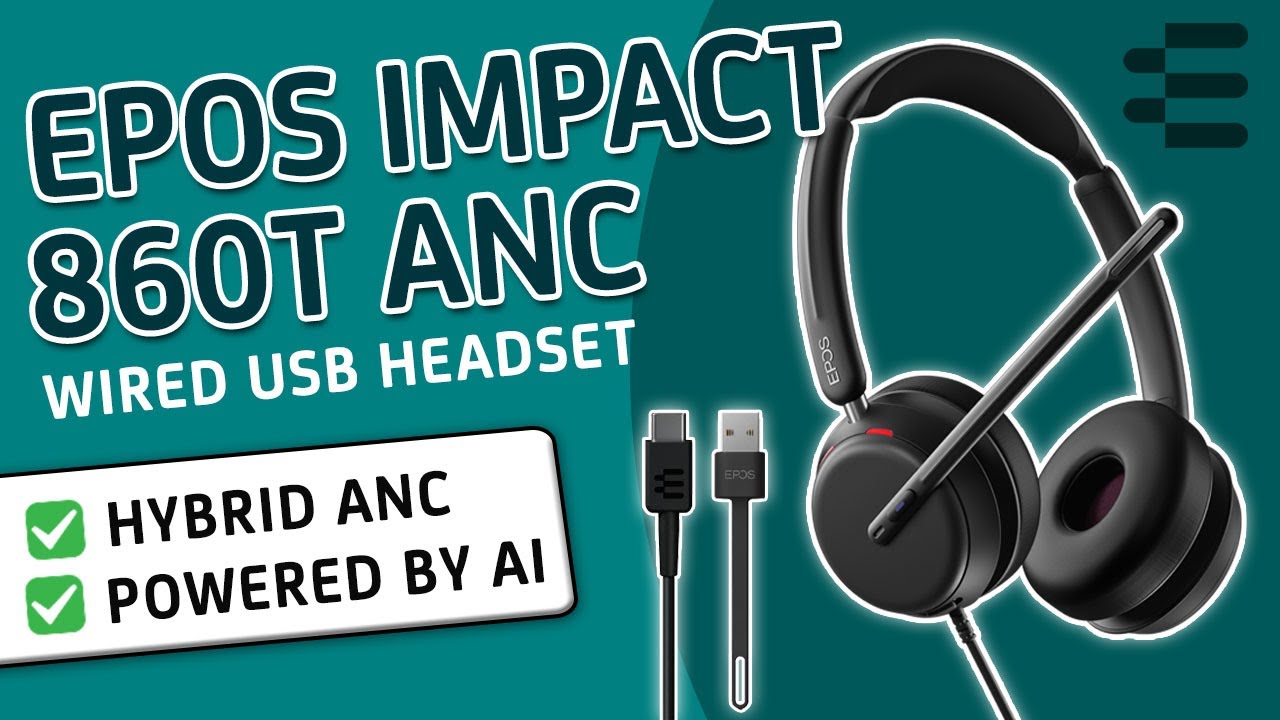 EPOS IMPACT 860T ANC | AI Powered Noise Cancelling Headset - YouTube