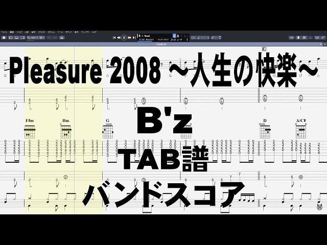 Pleasure 2008 ～人生の快楽～ ギター ベース TAB 【 B'z ビーズ