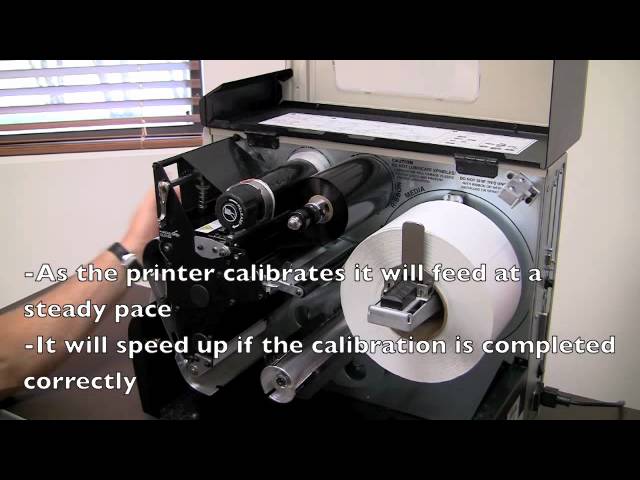 How To load a Zebra 140 xi 4 label - YouTube