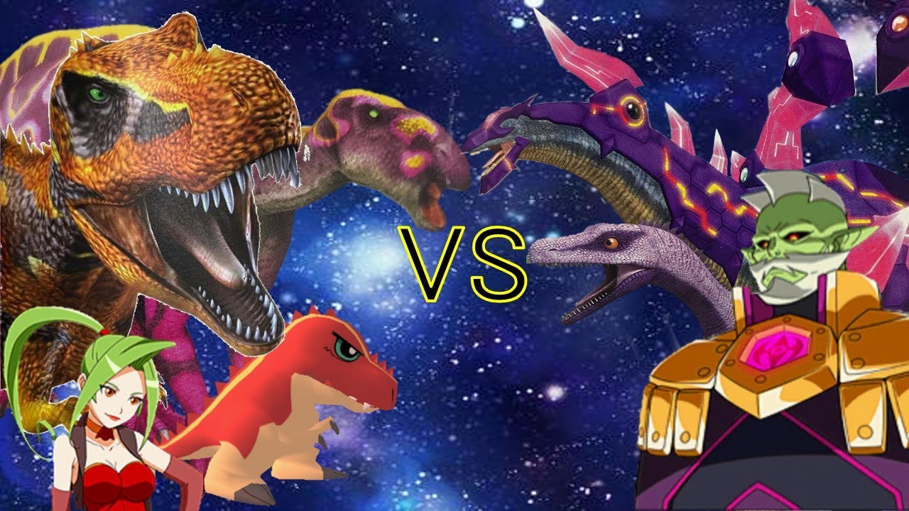 恐竜キング 】スーパーティラノ&超アクトイグアノドン 決戦！！首領