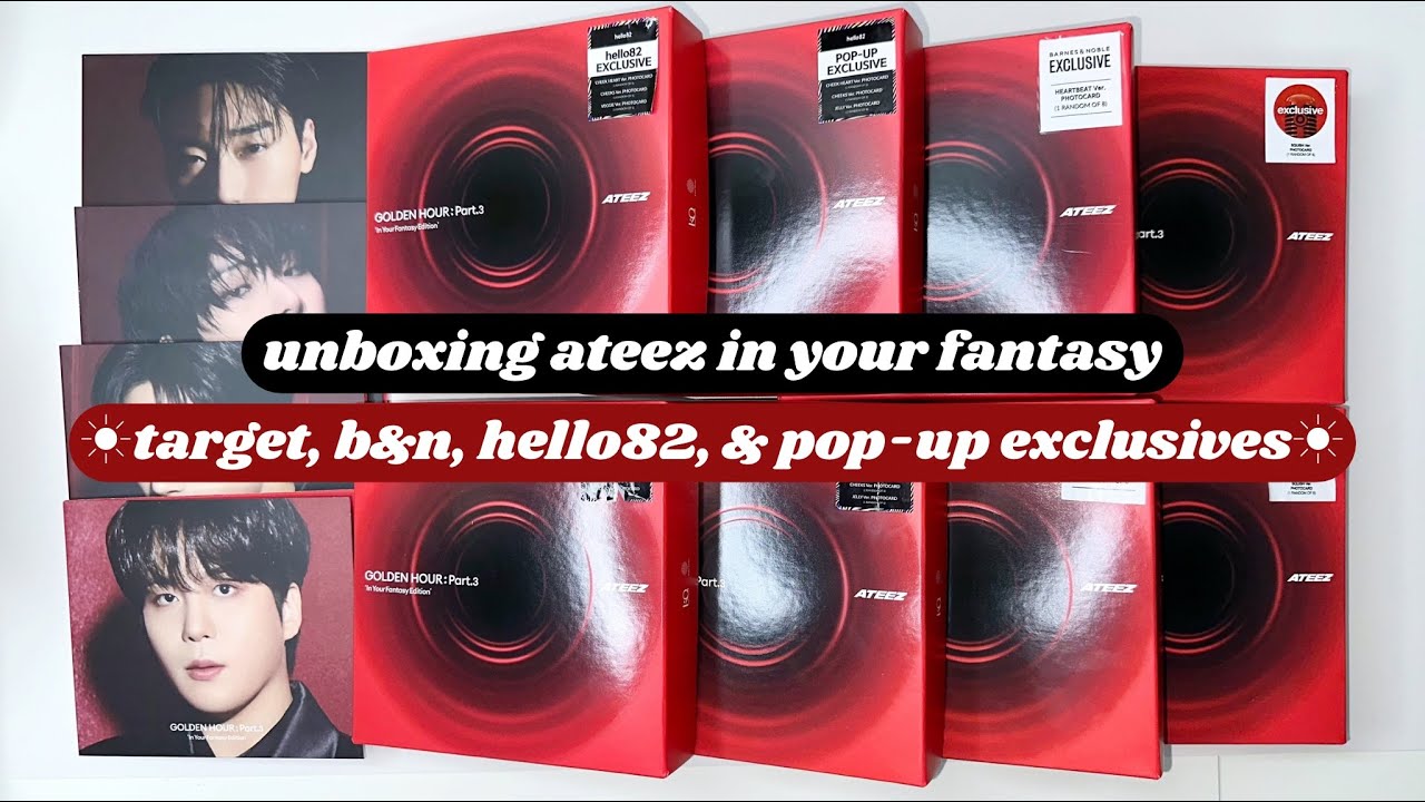 ☼ unboxing ateez in your fantasy ☀︎ target, b&n, hello82, & pop