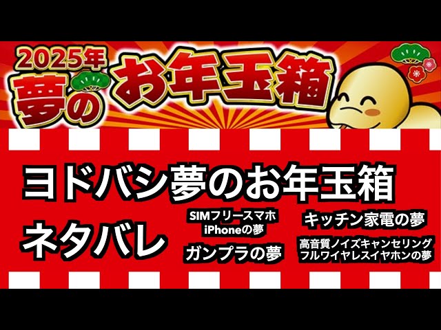2025福袋】ヨドバシカメラ夢のお年玉箱ネタバレ集（ガンプラの夢、i