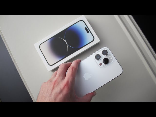 Silver iPhone 14 Pro Max Unboxing & First Impressions | ESIM Setup