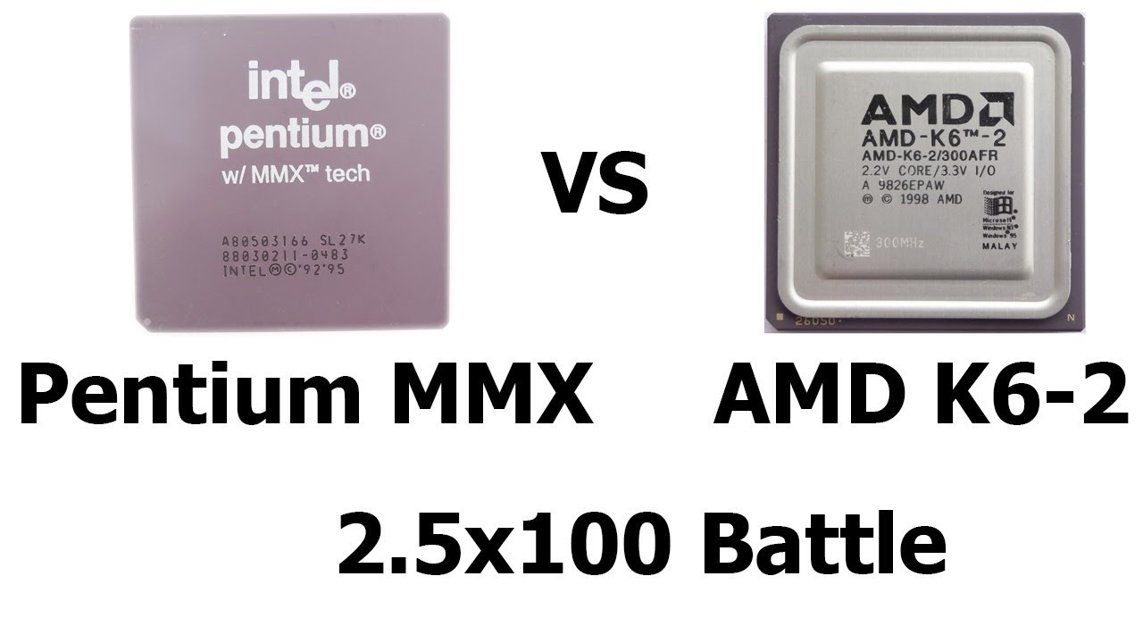 Pentium MMX vs AMD K6-2 - YouTube