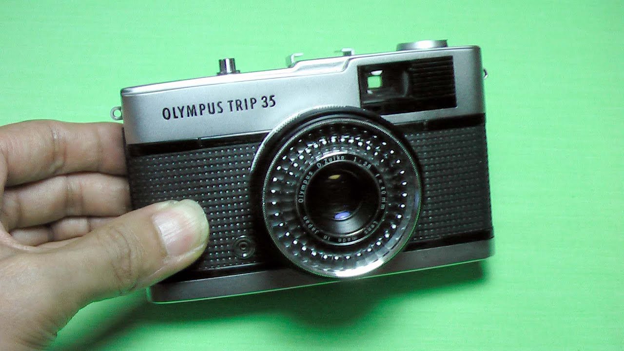 中古】【送料無料】【保証付 】OLYMPUS TRIP 35 ブラック S/N 481765