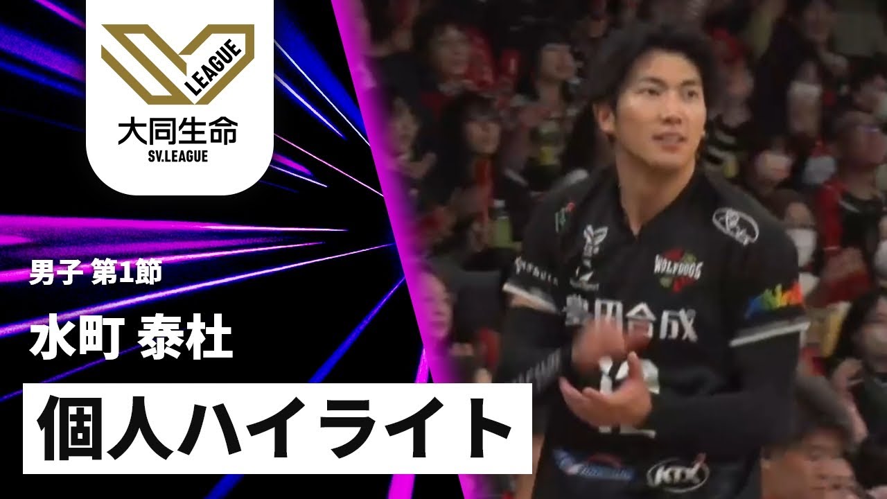水町 泰杜】ウルフドッグス名古屋 個人ハイライト｜大同生命SVリーグ