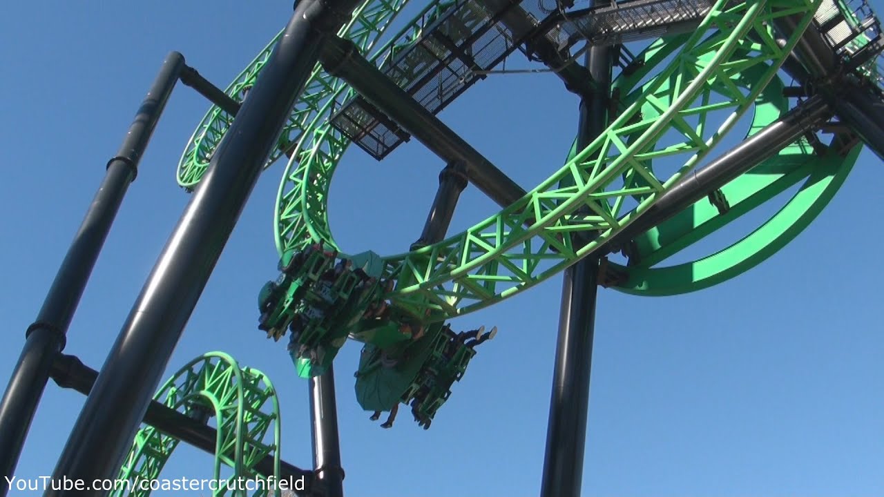 Green Lantern: First Flight (Off-ride HD) Six Flags Magic Mountain