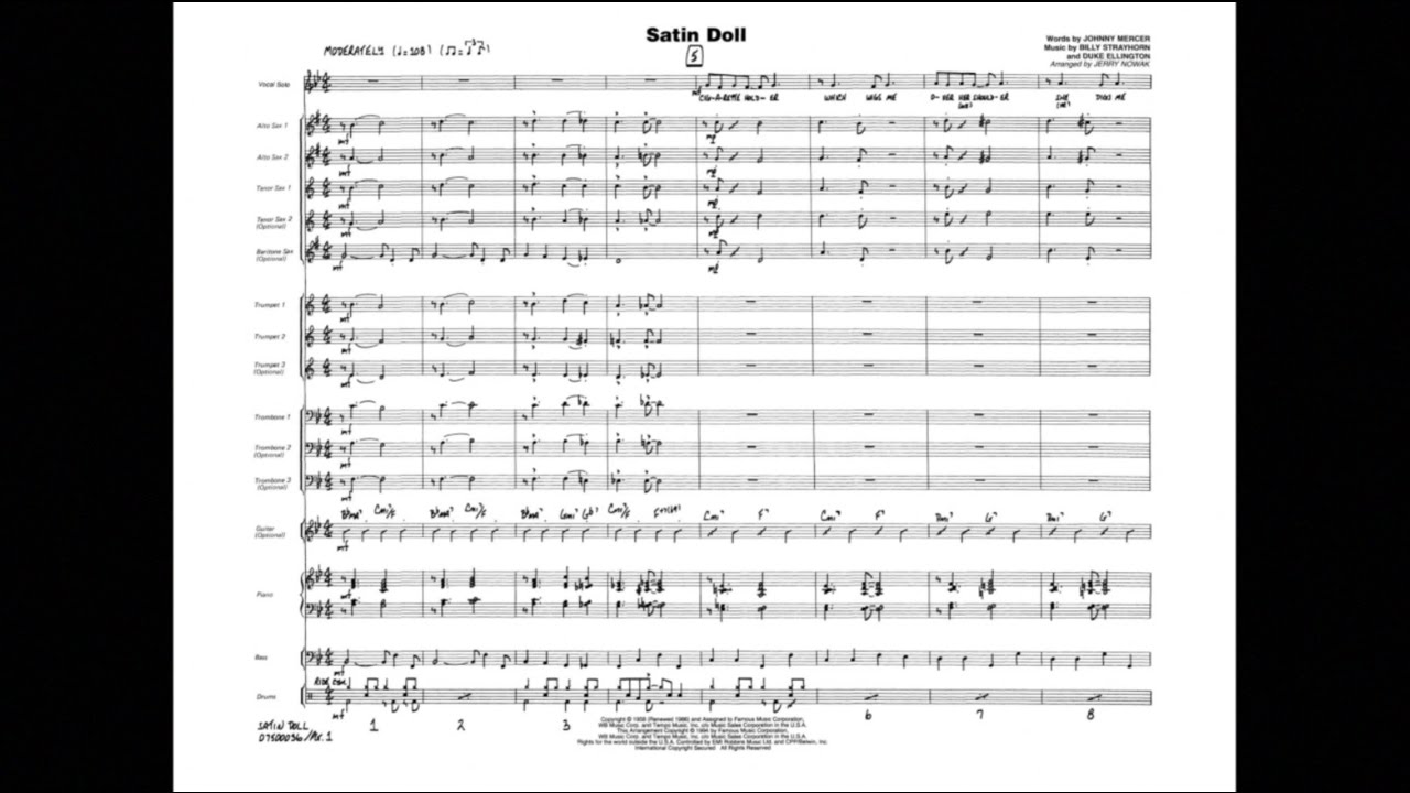 Satin Doll arranged by Jerry Nowak - YouTube