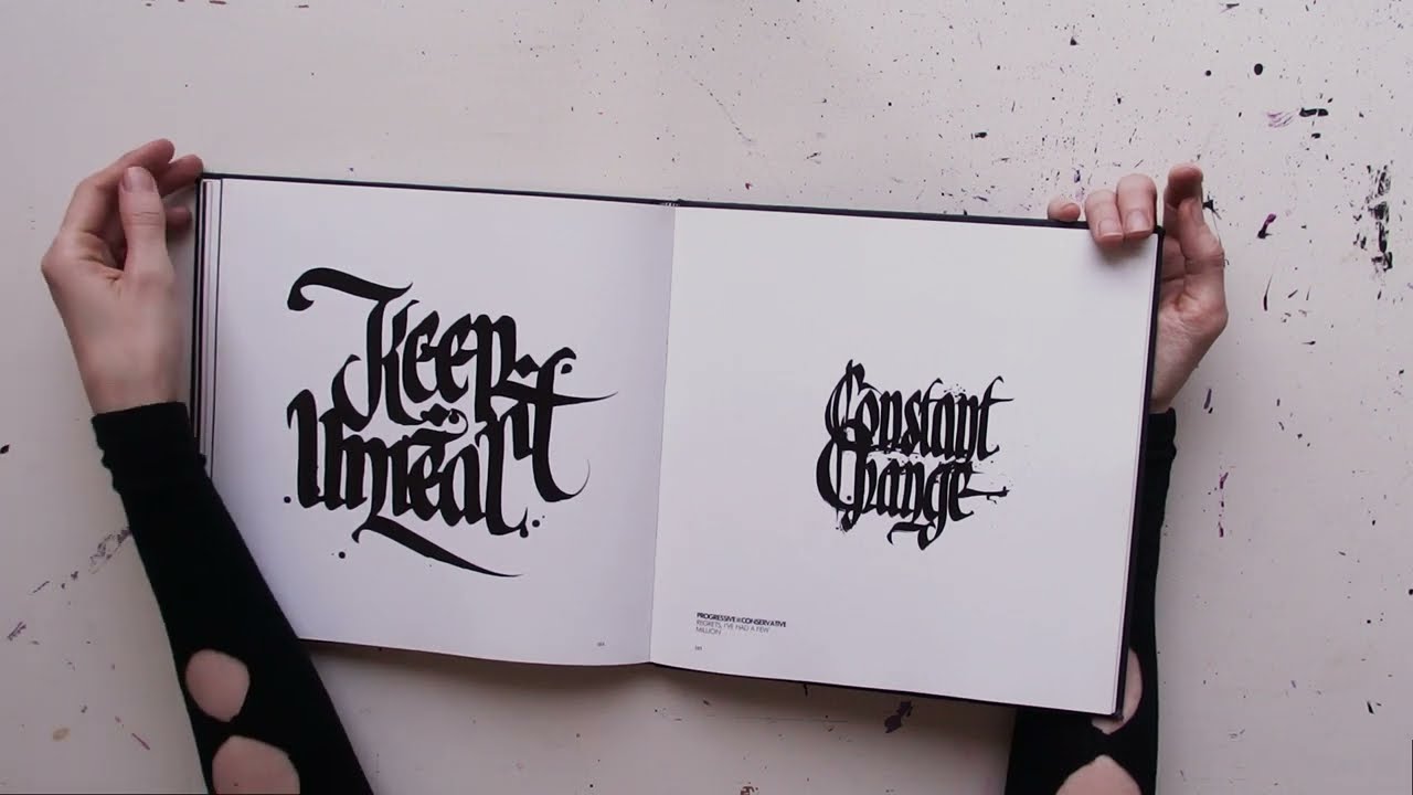 calligraffiti: the graphic art of SHOE (book flip through) - YouTube