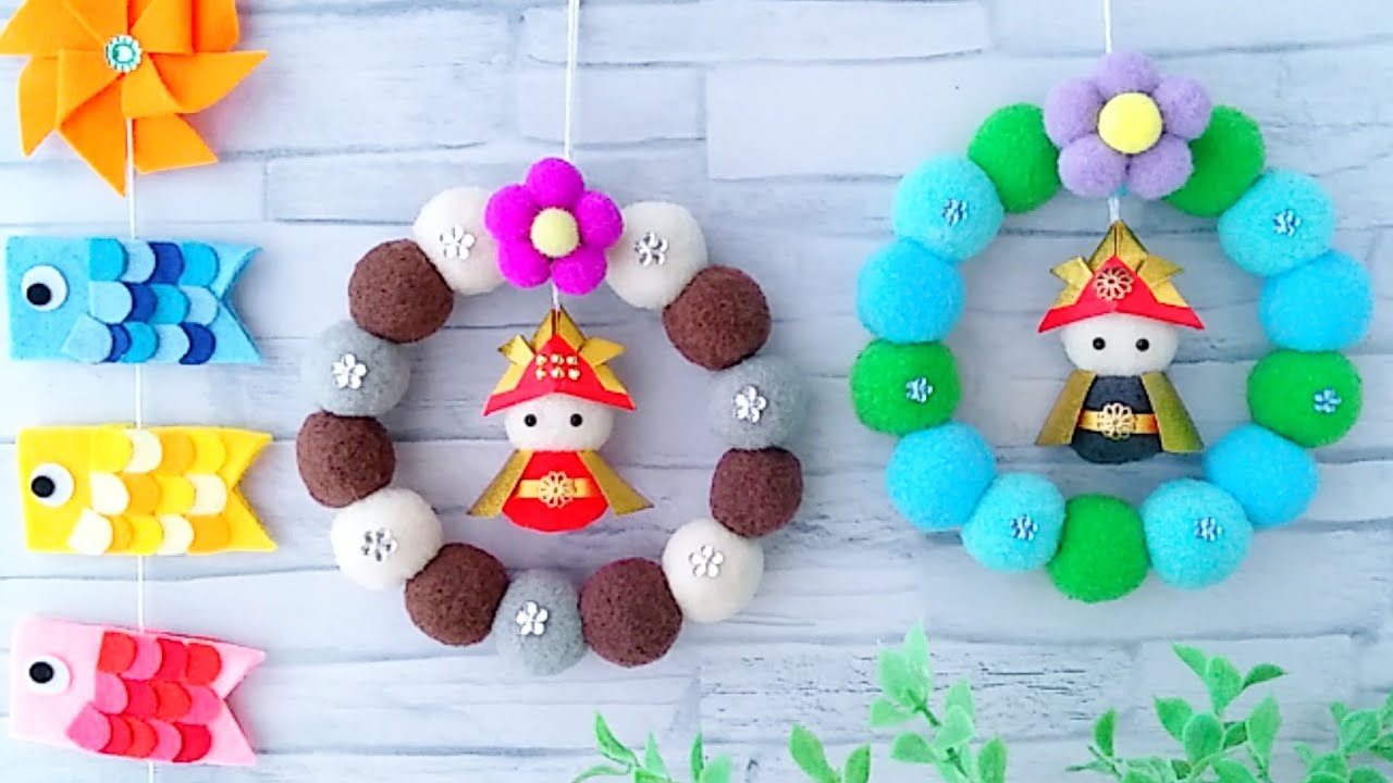 Easy✨All 100 Yen Shop Items] How to Make a May Doll Wreath