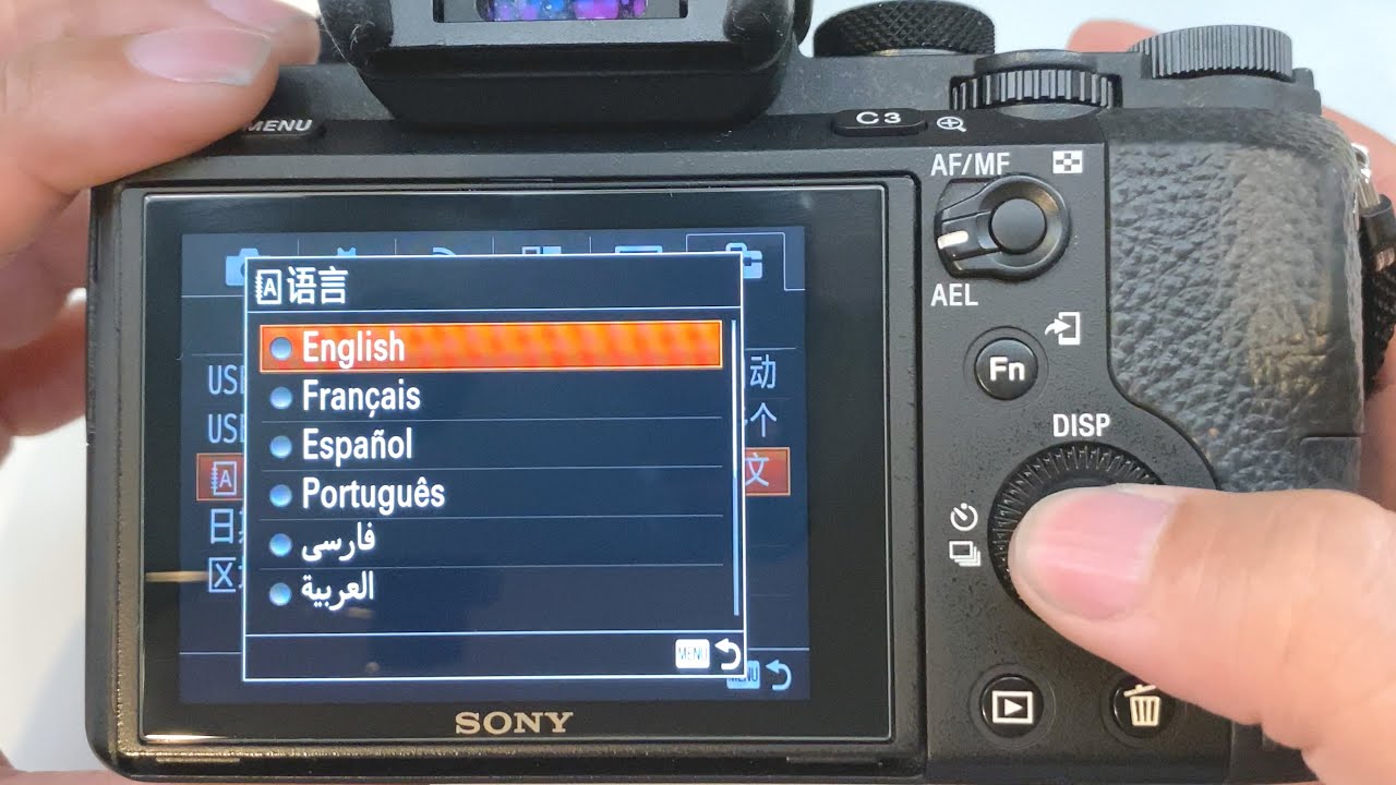 Sony camera change language in 45 seconds! - YouTube