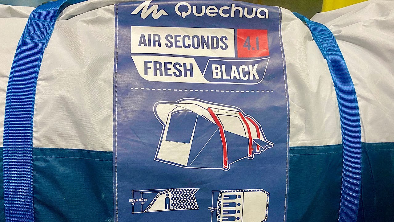 Quechua Air Seconds 4 1 Fresh & Black - YouTube