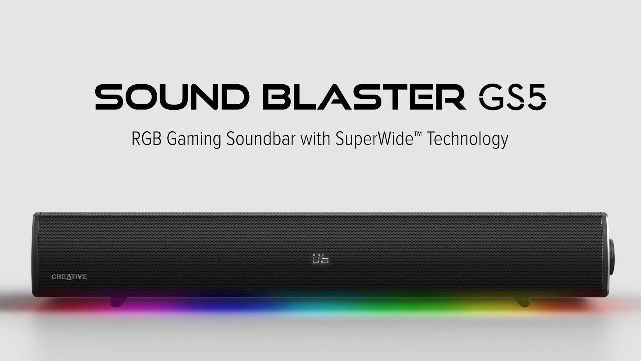 Sound Blaster GS5 RGB Gaming Soundbar - Illuminate Your Game - YouTube