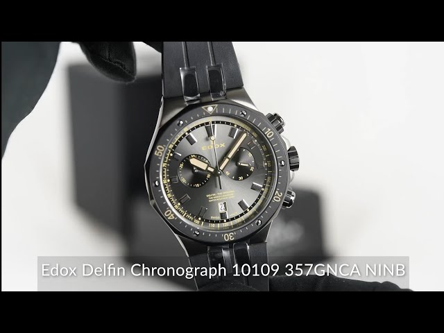 Edox Delfin Chronograph 10109 357GNCA NINB - YouTube