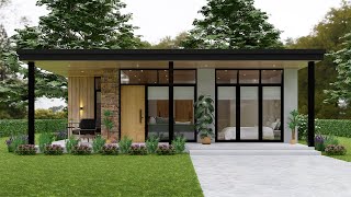 30'x30' (9x9 Meters) Modern House Design | Mid Century Modern Home