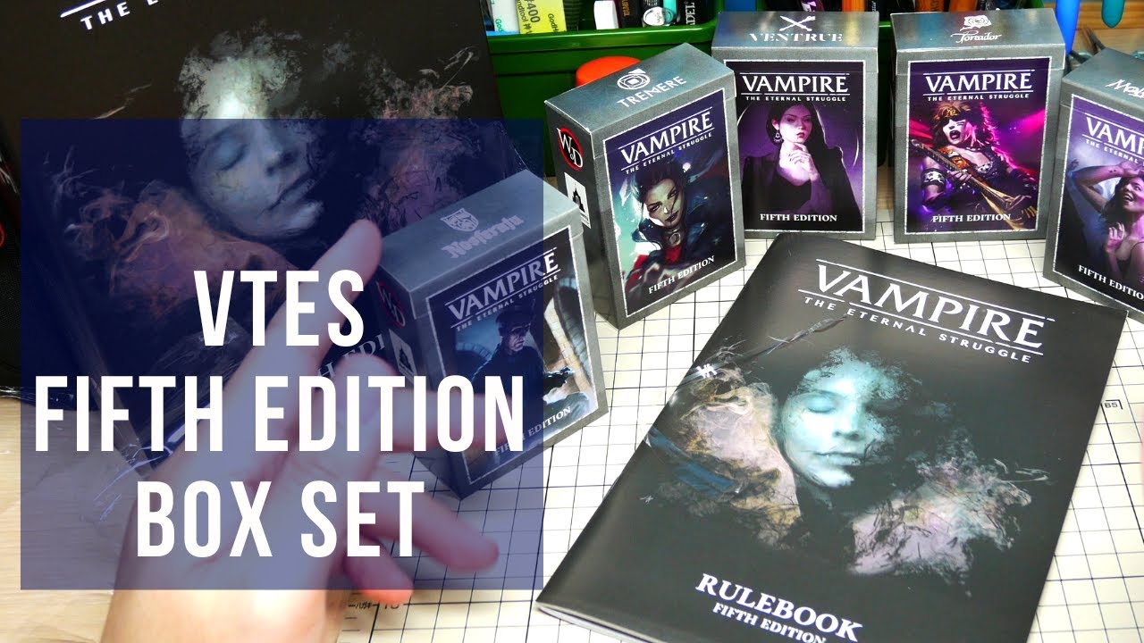 Unboxing Vampire: The Eternal Struggle Fifth Edition Box Set - YouTube