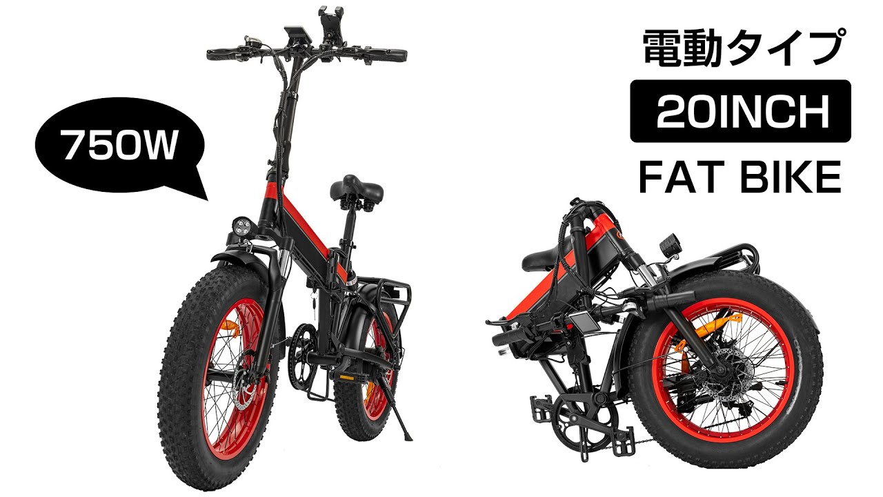 SUNPIE 電動アシスト自転車 太タイヤ 48V 20inch48V15.