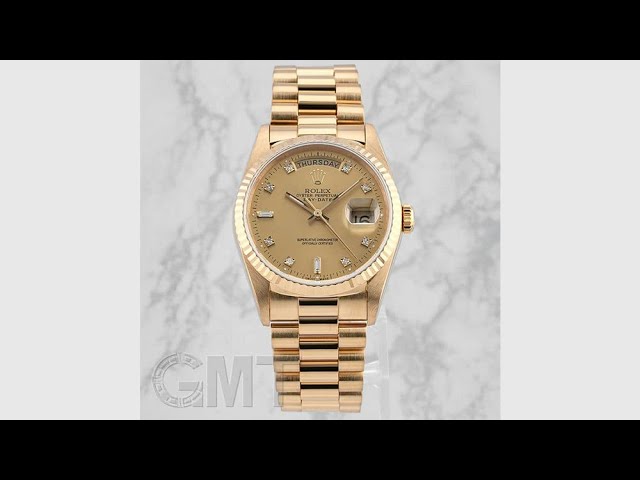 ROLEX デイデイト 18238A シャンパン - YouTube