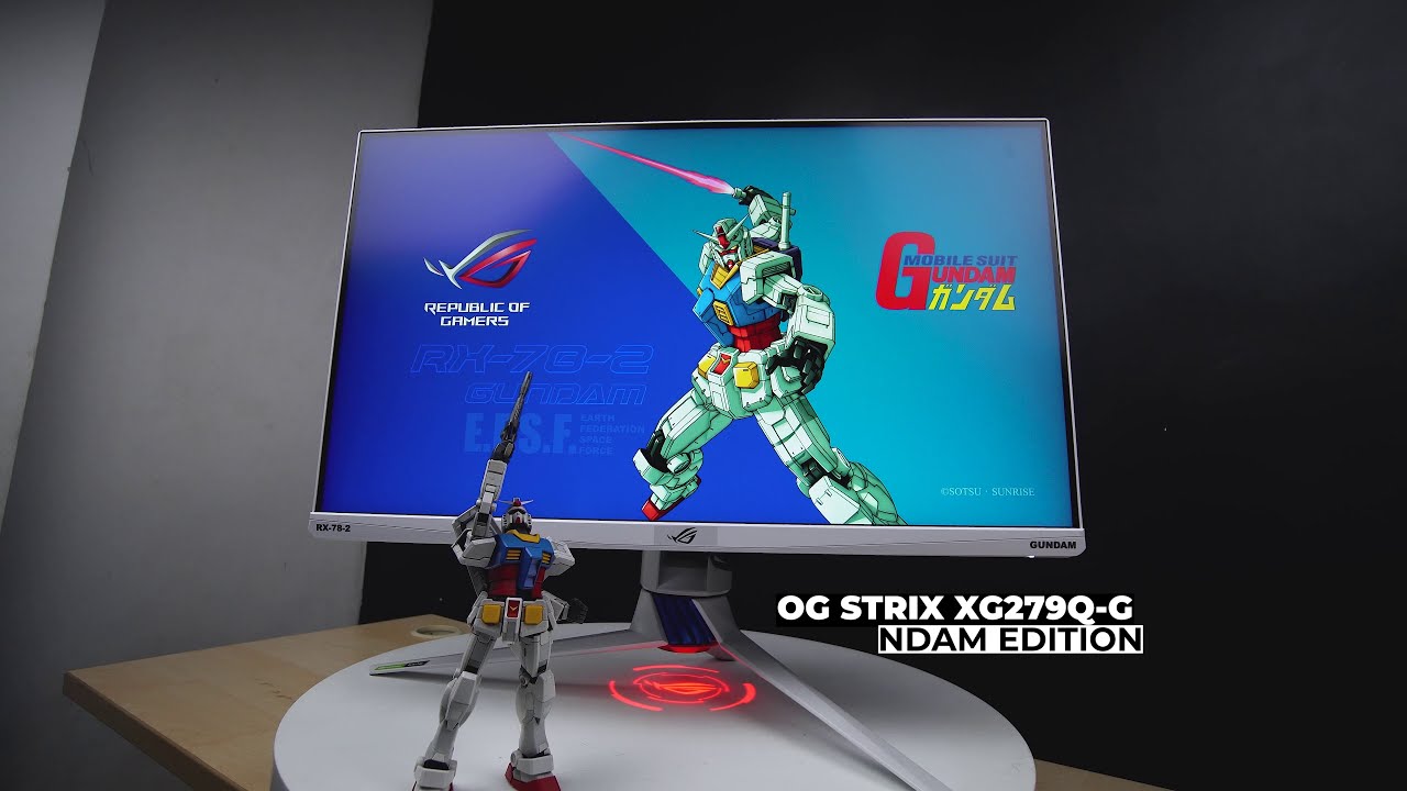 ROG Strix XG279Q-G Gundam Edition Gaming Monitor - YouTube