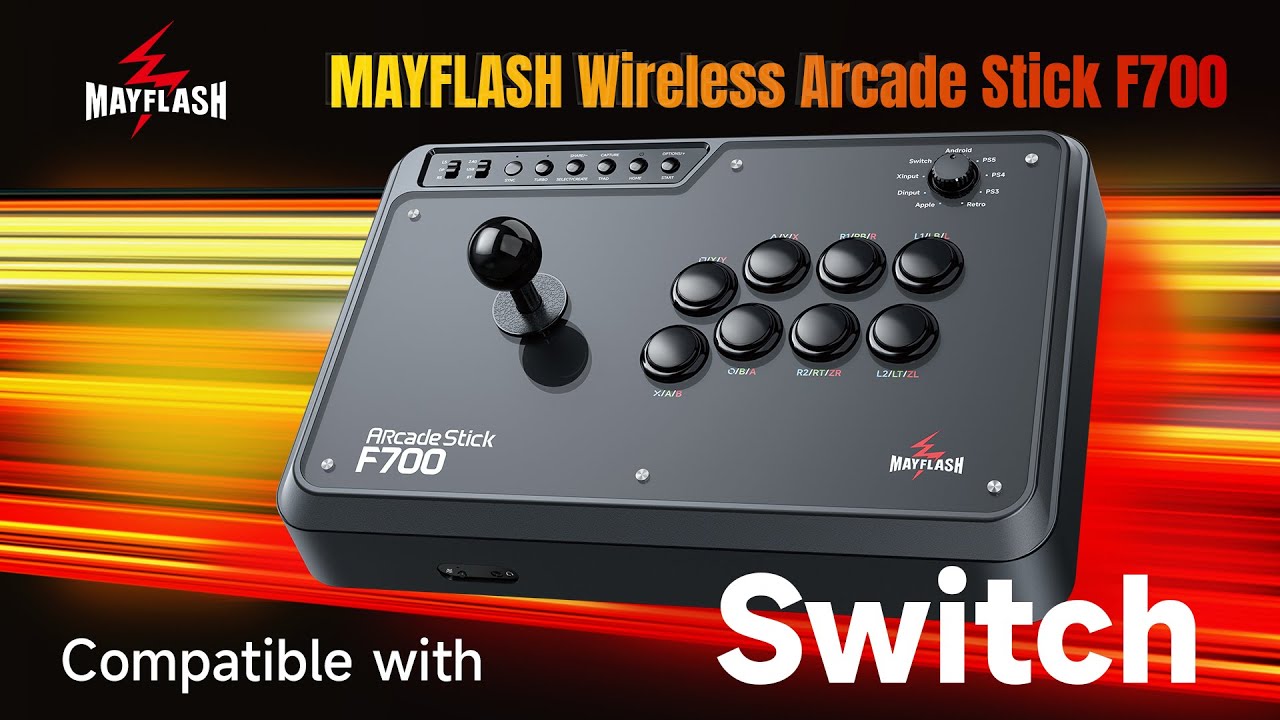 MAYFLASH Wireless Arcade Stick F700 for Switch - YouTube