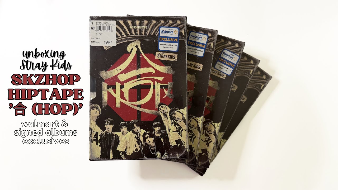 Unboxing Stray Kids SKZHOP HIPTAPE '合 (HOP)' Walmart & Signed