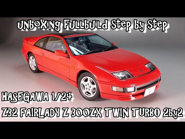 unboxing fullbuild step by step HASEGAWA 1/24 Z32 FAIRLADY Z 300ZX